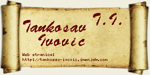 Tankosav Ivović vizit kartica